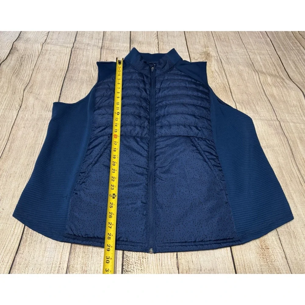 Tek Gear Quilted Teal Blue Sleeveless Vest Fall with Pockets EXCELLENT 4X Tub31